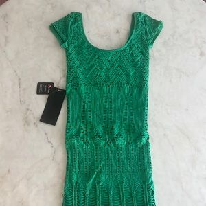 NEW Bebe small green dress